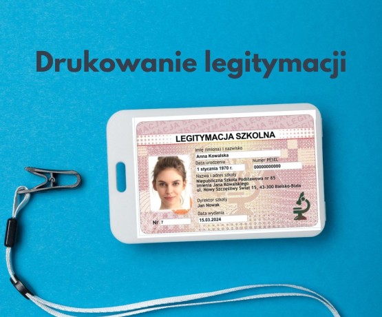 drukowanie legitymacji w szkole