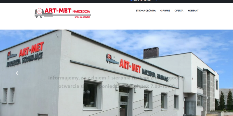 Obraz strony internetowej artmet.bielsko.pl