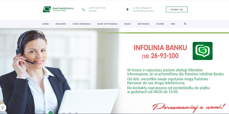 Obraz strony internetowej bsmszana.pl