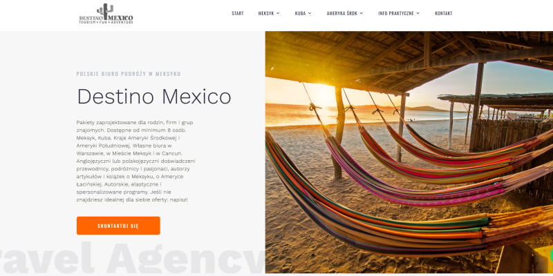 Obraz strony internetowej destinomexico.com