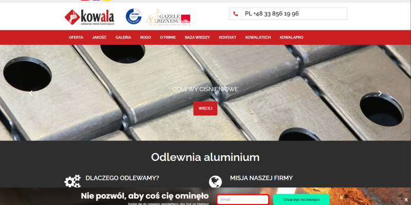 Obraz strony internetowej odlewnia-kowala.com.pl
