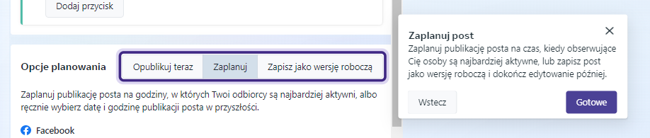 planowanie postów