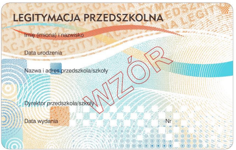 e-legitymacja przedszkolna dla ucznia awers