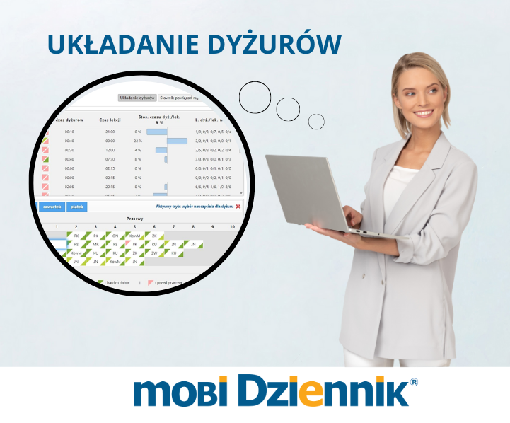 układanie dyżurów w mobiDzienniku