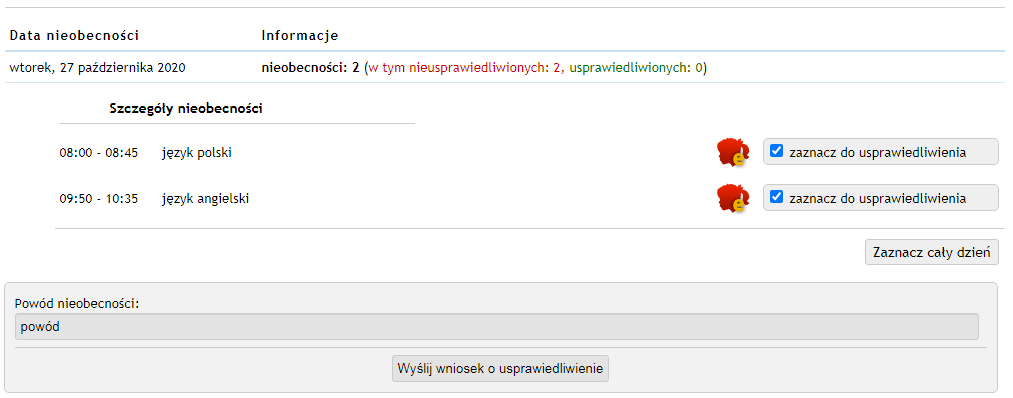 Jak Usprawiedliwic Nieobecnosc Na E Dzienniku