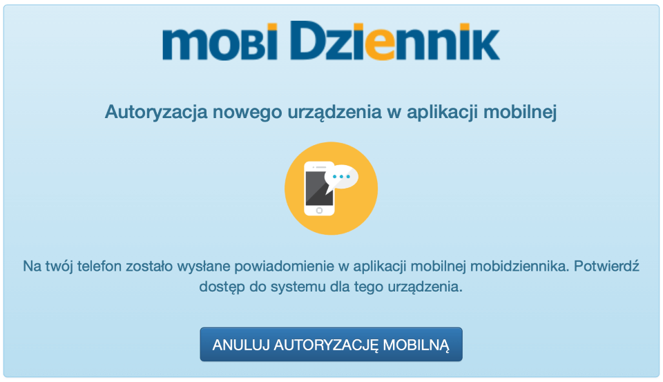 anuluj autoryzację w aplikacji mobilnej