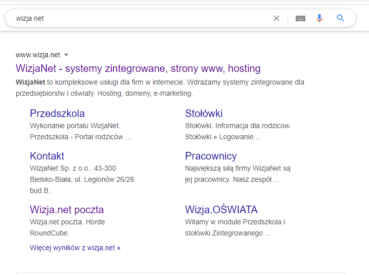 serp google, lista wyników google