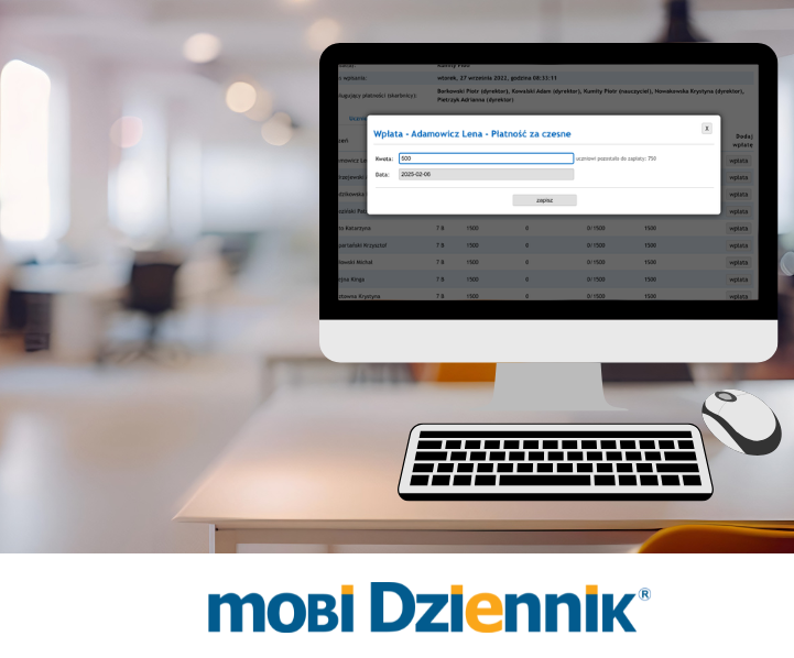 moduł zarządzanie zbiórkami, mobiDziennik